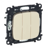 Выключатель трехклавишный Legrand Valena Allure слоновая кость 752003+755036