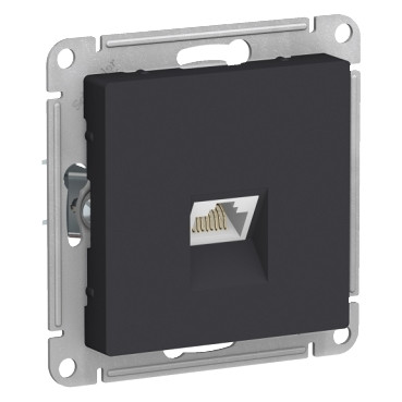 Розетка Schneider Electric Atlas Design RJ-45 кат. 6a, карбон