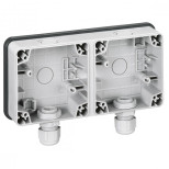 Монтажная коробка Legrand Plexo IP66 на 2 поста (горизонтальный монтаж) 090493