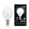 105101210 Комплект ламп Gauss LED Шар E14 9.5W 950lm 4100K 1/10/50