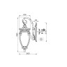 Настенный светильник (бра) Outdoor O414WL-01GB