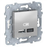 Зарядное устройство USB+ Type C Schneider Electric Unica New алюминий