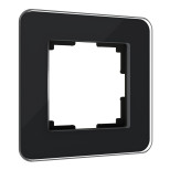 Рамка из стекла на 1 пост Elite черный W0012448