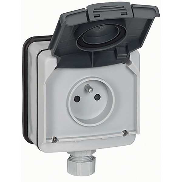 Розетка Legrand Plexo IP66 со шторками, в сборе 090466