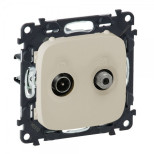 Розетка TV-SAT Legrand Valena Allure звезда 1,5 дБ, слоновая кость 753858