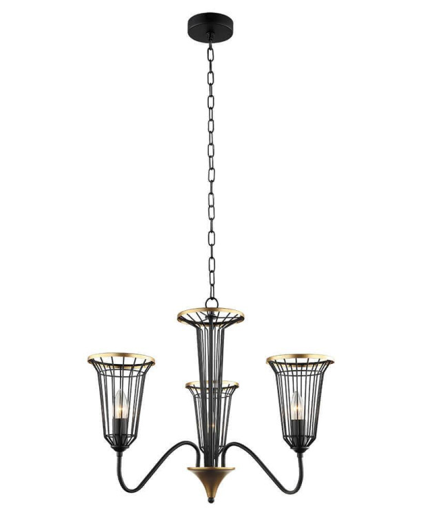Подвесная люстра Lumien Hall Блис 4016/3P-BK-GD