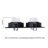 A2178PL-2BK Светильник потолочный встраиваемый TARF для MR16 175x92x25мм черный IP20 монтаж 160x83мм
