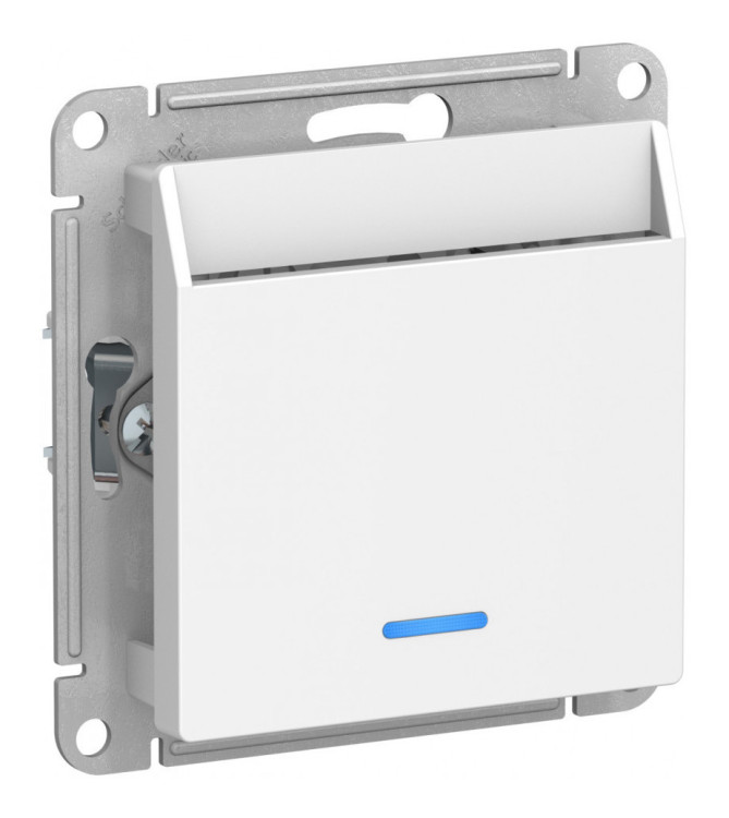 Выключатель для гостиниц Schneider Electric Atlas Design с подсветкой, белый