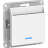 Выключатель для гостиниц Schneider Electric Atlas Design с подсветкой, белый