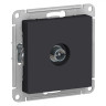 Розетка TV Schneider Electric Atlas Design проходная, карбон