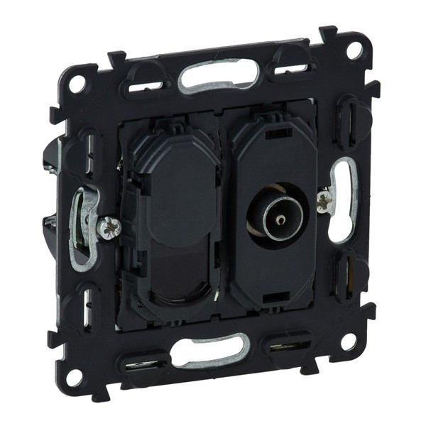 Розетка TV+RJ-45 Legrand Valena In'Matic кат. 6 UTP 753055
