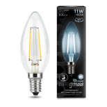 103801211 Комплект ламп Gauss Filament Свеча 11W 830lm 4100К Е14 LED 1/10/50