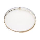 7646/DL PALE SN 189 Светильник пластик/белый/золотой LED 48Вт 4000К D390 IP43 OLIDI WHITE