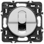 Розетка RJ-45 Legrand Celiane одиночная, cat. 6, титан 067344+068551+080251