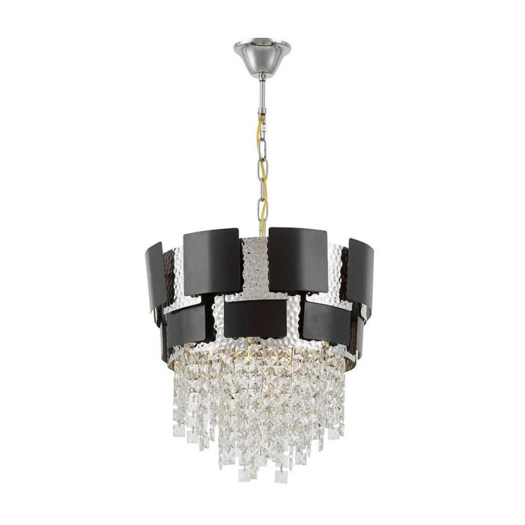 Подвесной светильник Lumina Deco Kruvia LDP 7045-400 BK+CHR Подвесной светильник Lumina Deco Kruvia LDP 7045-400 BK+CHR