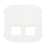 Лицевая панель Legrand Valena Allure для двойных розеток RJ-45 и RJ-11, белая 755425