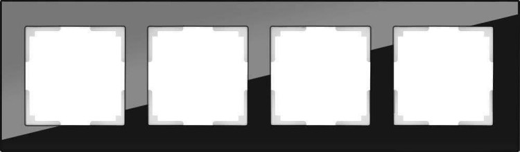 Рамка Werkel Favorit на 4 поста черный WL01-Frame-04 4690389063428