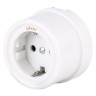 Розетка с заземлением белый ретро W5671001