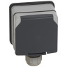 Розетка Legrand Plexo IP66 3К+Н+3 со шторками, в сборе 090457
