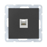 Розетка LK Studio компьютерная RJ-45 кат. 5е с накладкой (черный бархат) LK60 866108-1