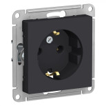 Розетка силовая Schneider Electric Atlas Design карбон