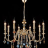 Подвесная люстра Crystal Lux MERCEDES SP8 GOLD/COLOR