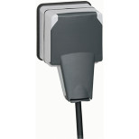 Розетка Legrand Plexo IP66 со шторками и крышкой, в сборе 090465