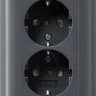 Розетка двойная Gira System 55 Schuko с/з со шторками 16A 250V безвинтовой зажим антрацит 078328