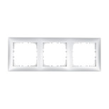 Рамка LK Studio 3-постовая (серебристый металлик) LK60 864303-1