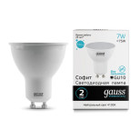 13627 Комплект ламп Gauss LED Elementary MR16 GU10 7W 550lm 4100К 1/10/100