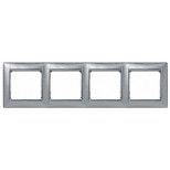 Рамка Legrand Valena Classic на 4 поста, алюминий модерн 770344
