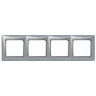 Рамка Legrand Valena Classic на 4 поста, алюминий модерн 770344