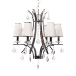 Подвесная люстра Lumina Deco Glamour LDP 66247-6 WT+CHR Подвесная люстра Lumina Deco Glamour LDP 66247-6 WT+CHR