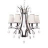 Подвесная люстра Lumina Deco Glamour LDP 66247-6 WT+CHR Подвесная люстра Lumina Deco Glamour LDP 66247-6 WT+CHR