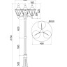 Садово-парковый светильник Outdoor O026FL-03B