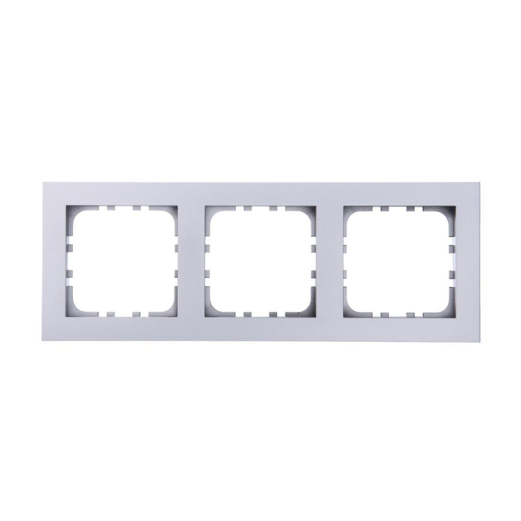 Рамка LK Studio 3-постовая (серебристый металлик) LK80 844303-1