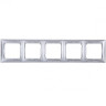 Рамка Legrand Valena Classic на 5 постов, алюминий модерн 770345