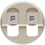 Лицевая панель Legrand Celiane для двойных розеток RJ-45, слоновая кость 066236