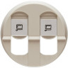 Лицевая панель Legrand Celiane для двойных розеток RJ-45, слоновая кость 066236