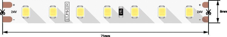 Светодиодная лента Lumker 10W/m 98LED/m 2835SMD нейтральный белый 5M 003143