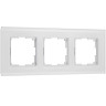 Рамка из стекла на 3 поста Senso белый soft-touch W0033101