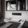 Телефонная розетка RJ-11 (черный матовый) W1182008