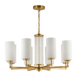 4990/8 HALL ODL23 657 матов. золотой/белый/стекло Люстра E27 8*40W KASALI