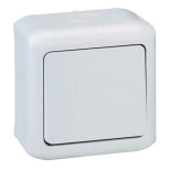 Переключатель одноклавишный Legrand Quteo серый IP44 782334
