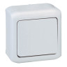 Переключатель одноклавишный Legrand Quteo серый IP44 782334