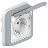Розетка силовая Legrand Plexo IP55 2К+3 в сборе, серая 069833