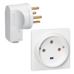 Комплект Legrand розетка 32А+вилка 3К+З, со шторками, слоновая кость