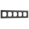 Рамка из стекла на 5 постов Senso черный soft-touch W0053108