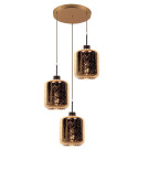 Подвесная люстра Lumina Deco Alacosmo LDP 6811-3 RD GD Подвесная люстра Lumina Deco Alacosmo LDP 6811-3 RD GD