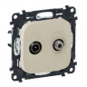 Розетка TV-SAT Legrand Valena Allure оконечная 10 дБ, слоновая кость 753059+754826